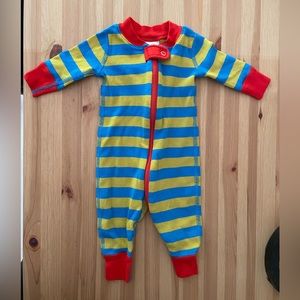 Hanna Andersson baby zip sleeper striped 0-3 months